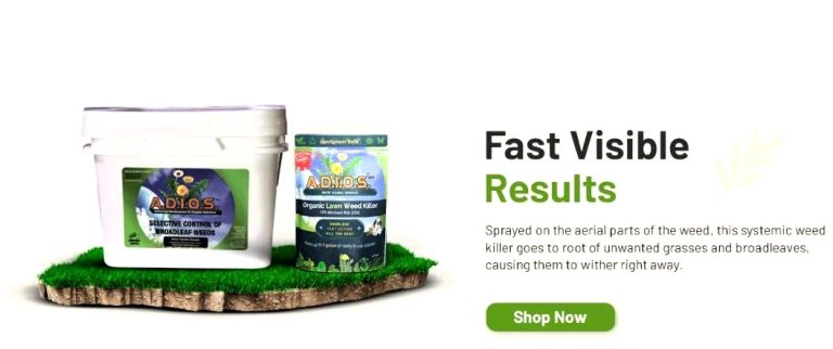 A.D.I.O.S. natural weed killer selective broadleaf weed control lawn herbicide fast visible results